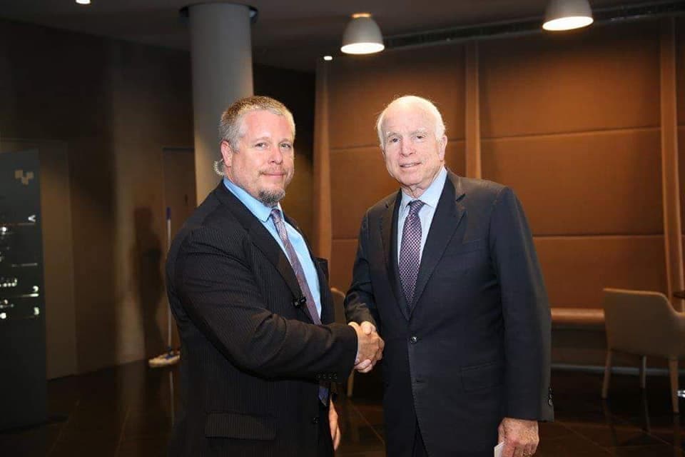 Photo: Senator John McCain in Albania